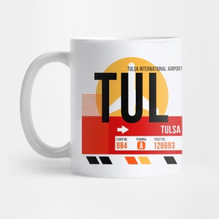 Tulsa (TUL) Airport // Sunset Baggage Tag Mug